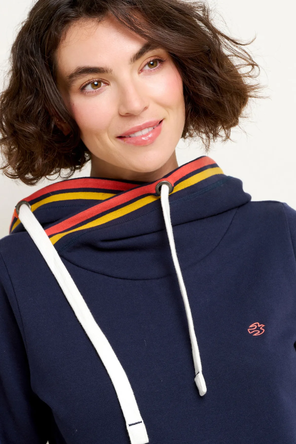 Brakeburn Elise Tipping Hoodie Navy Outlet