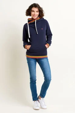 Brakeburn Elise Tipping Hoodie Navy Outlet