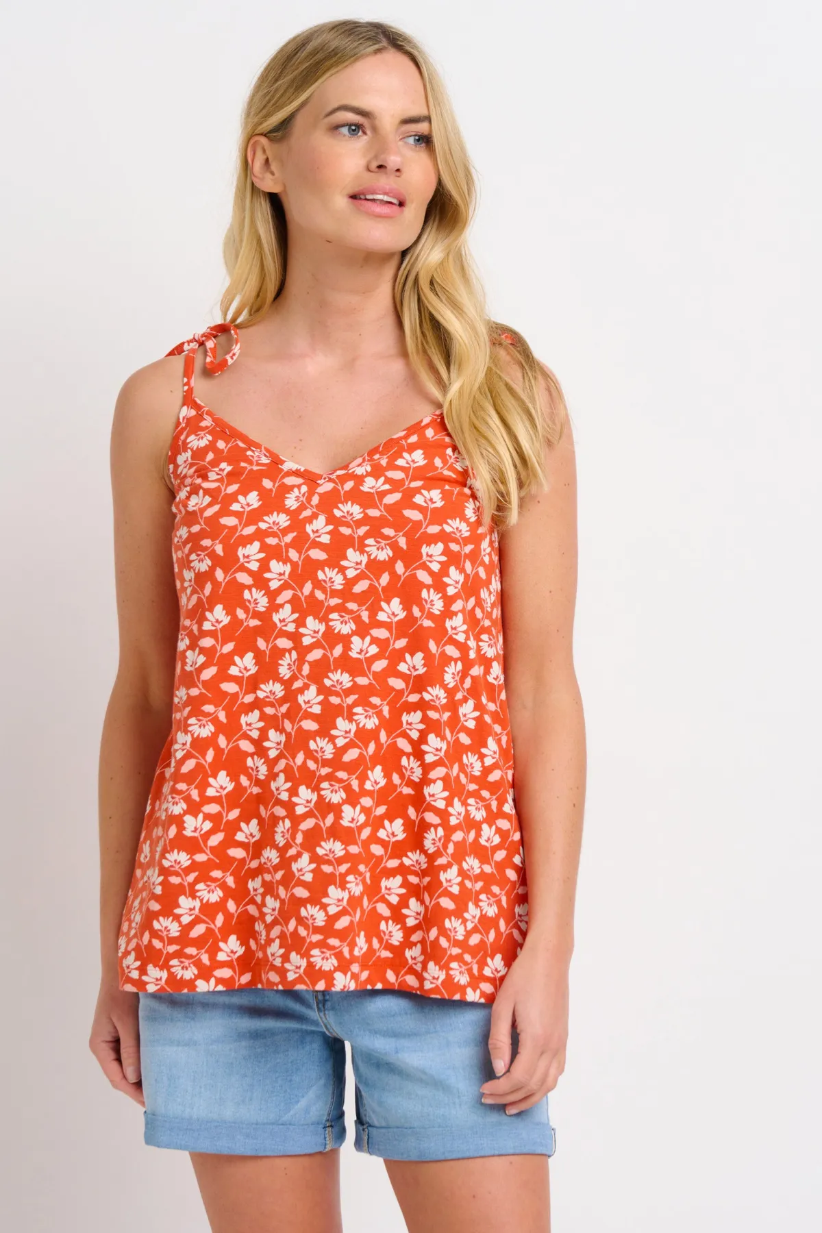 Brakeburn Floating Floral Vest Coral Online