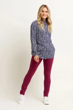 Brakeburn Flowing Spots Blouse Navy Fashion