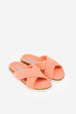 Brakeburn Fluffy Slippers Coral Sale