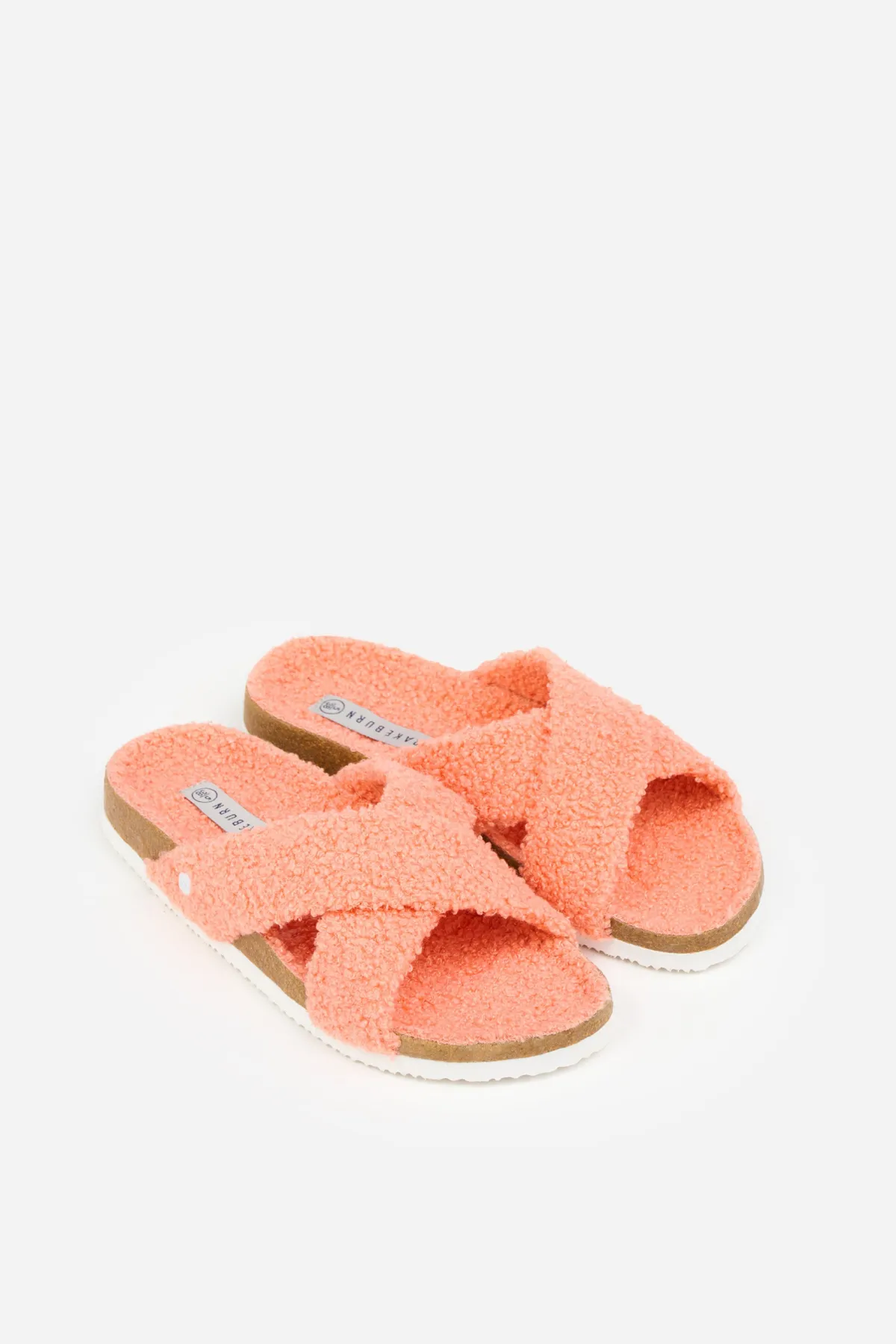 Brakeburn Fluffy Slippers Coral Sale