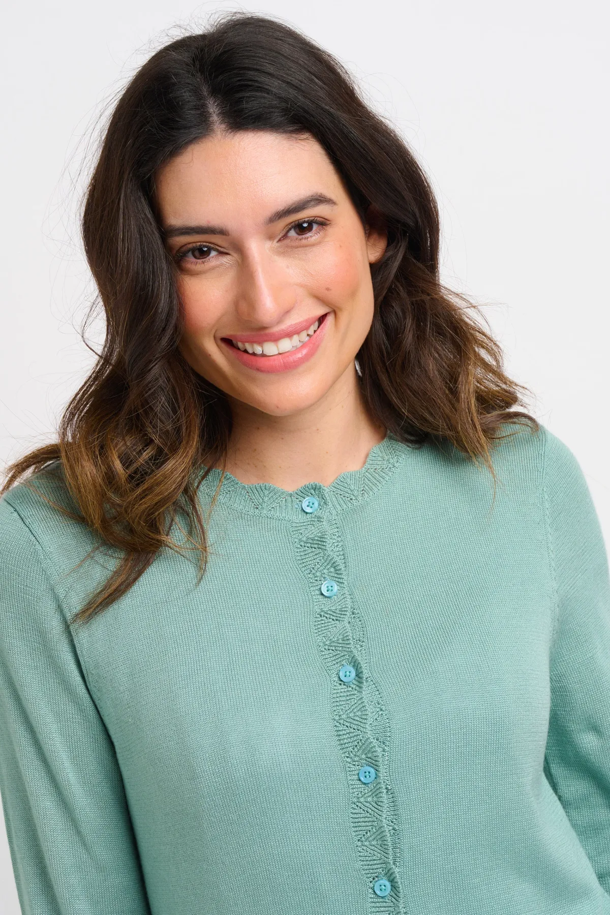 Brakeburn Frill Cardigan Green Fashion