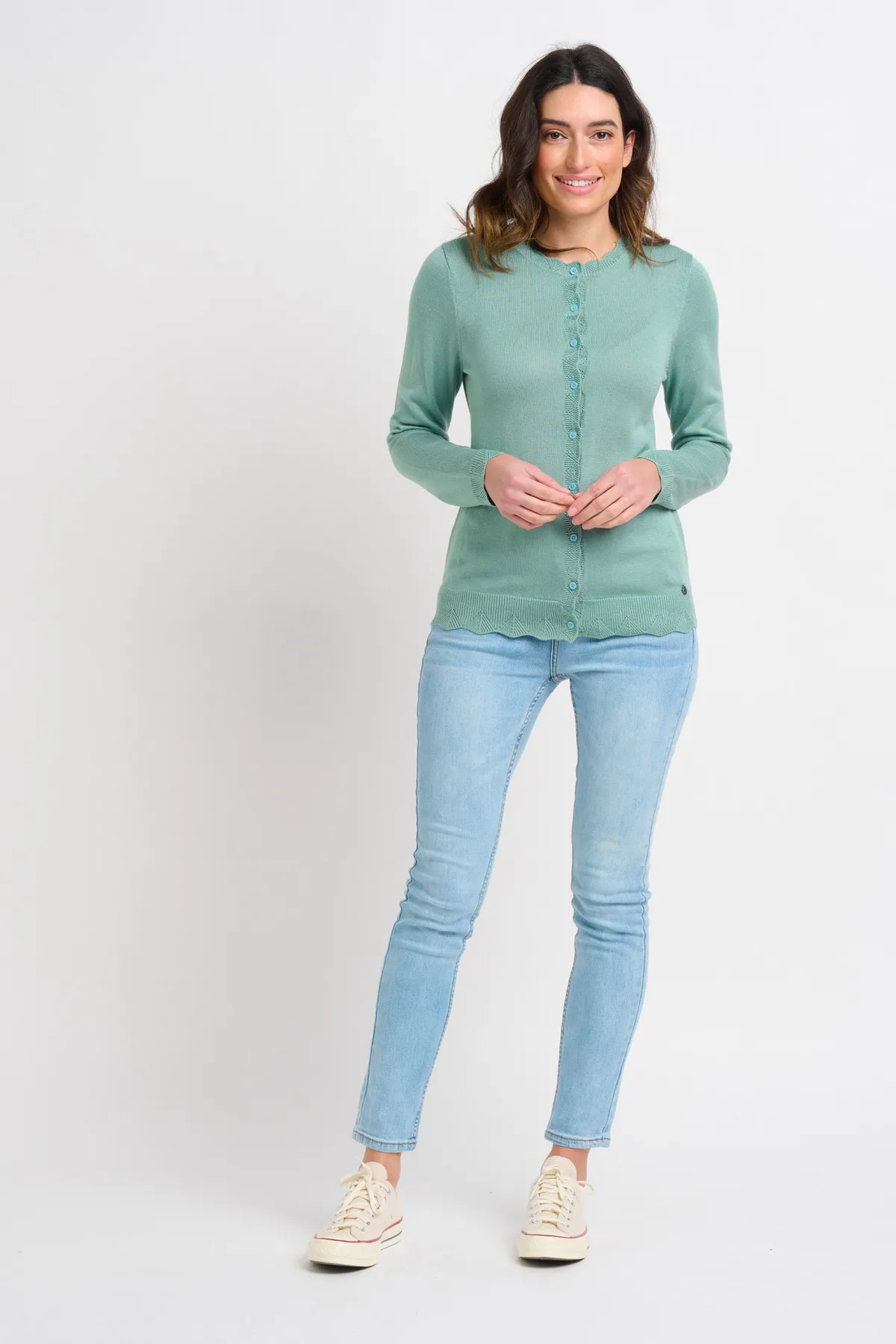 Brakeburn Frill Cardigan Green Fashion