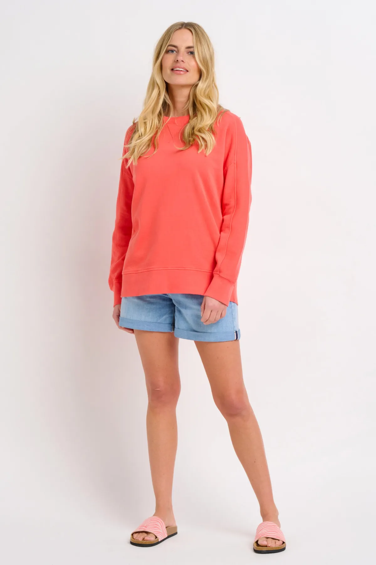 Brakeburn Garment Dye Sweat Coral Clearance