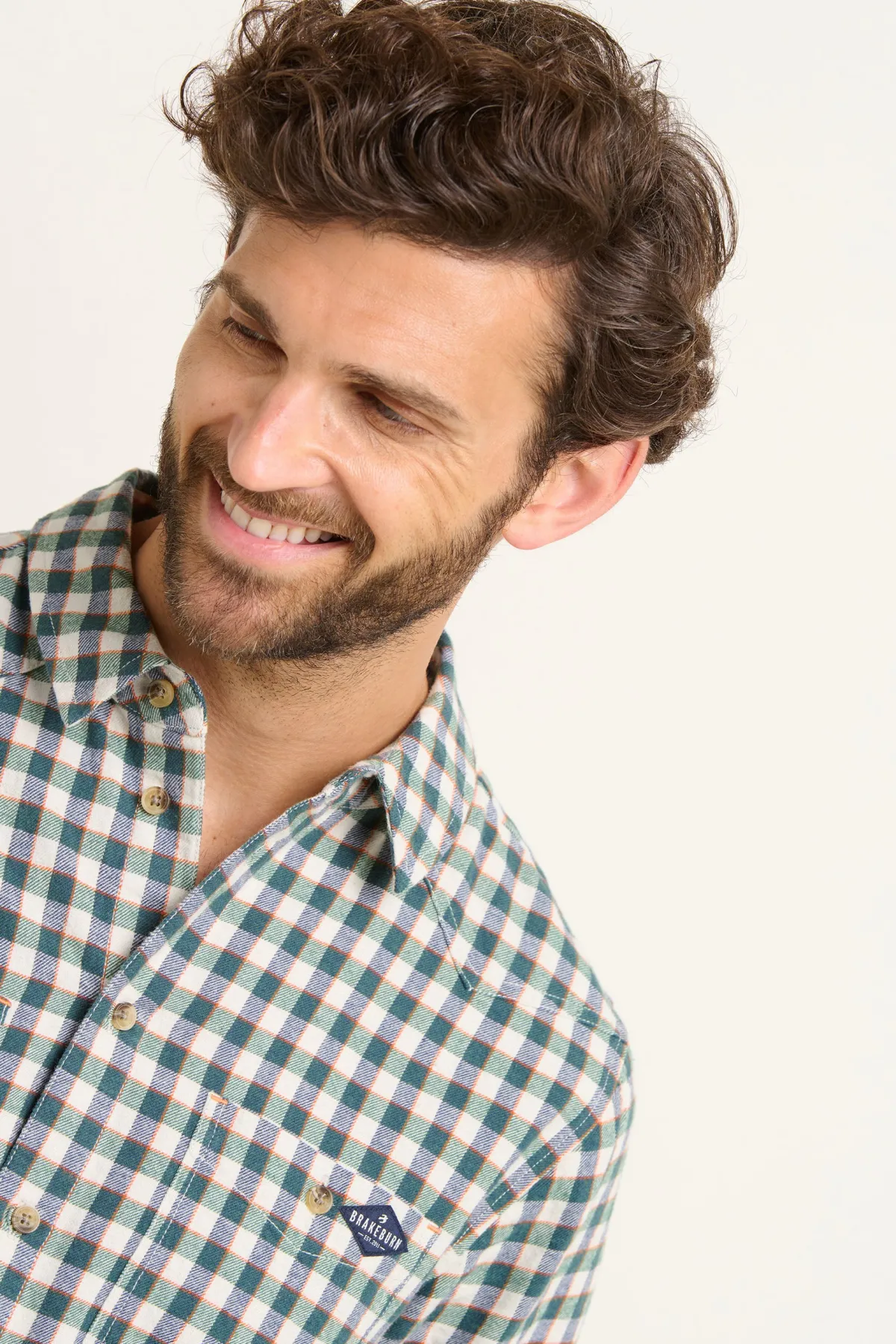 Brakeburn Gingham Shirt Cream Best