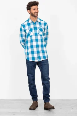 Brakeburn Gingham Shirt Blue Sale