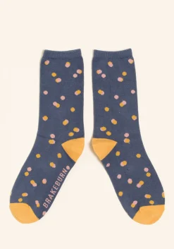 Brakeburn Grey Dotty Sock Multicoloured Clearance