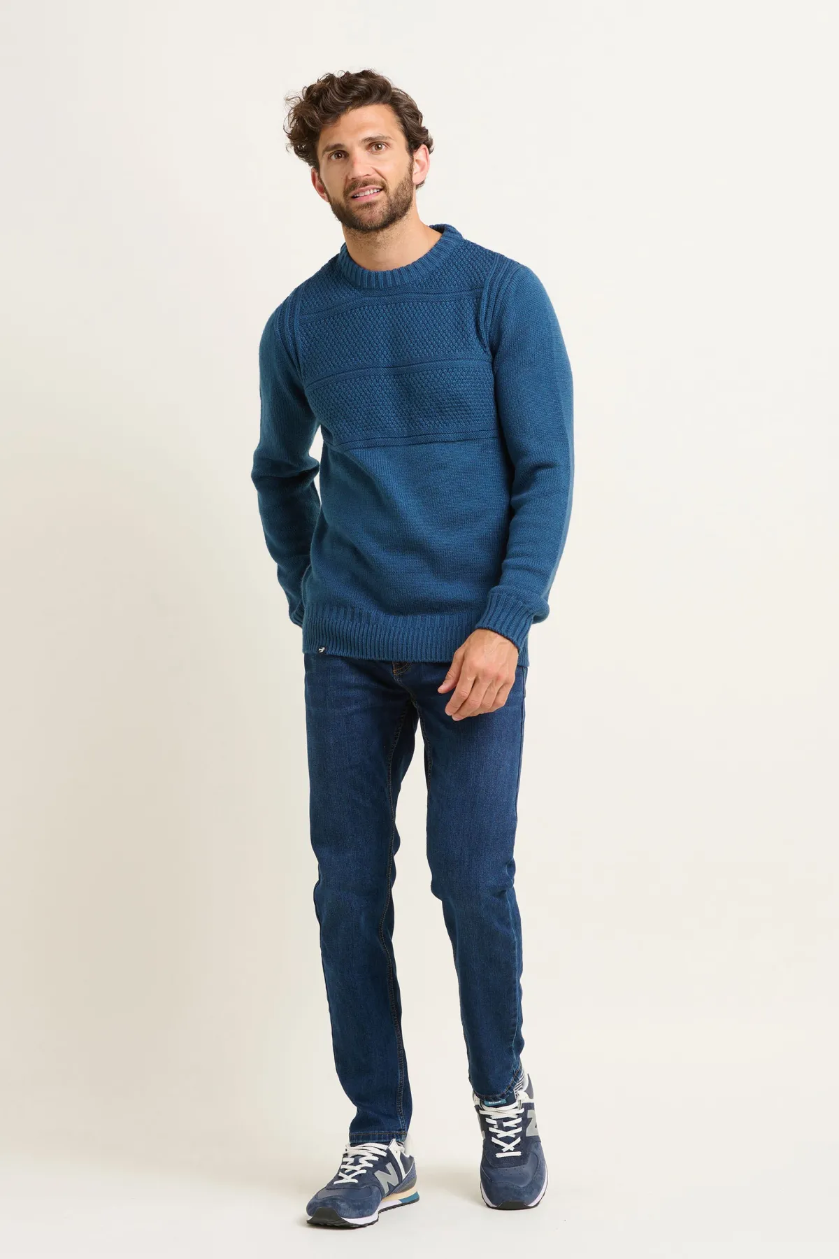 Brakeburn Guernsey Jumper Blue Online
