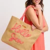 Brakeburn Hello Sun Jute Beach Bag Beige Store