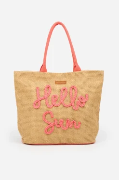Brakeburn Hello Sun Jute Beach Bag Beige Store