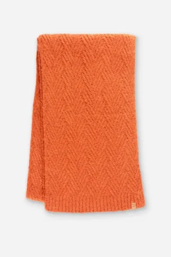 Brakeburn Herringbone Texture Scarf Orange Fashion