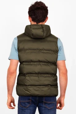 Brakeburn Hooded Gilet Khaki Clearance