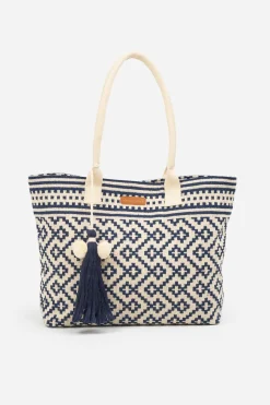 Brakeburn Jacquard Beach Bag Cream Shop