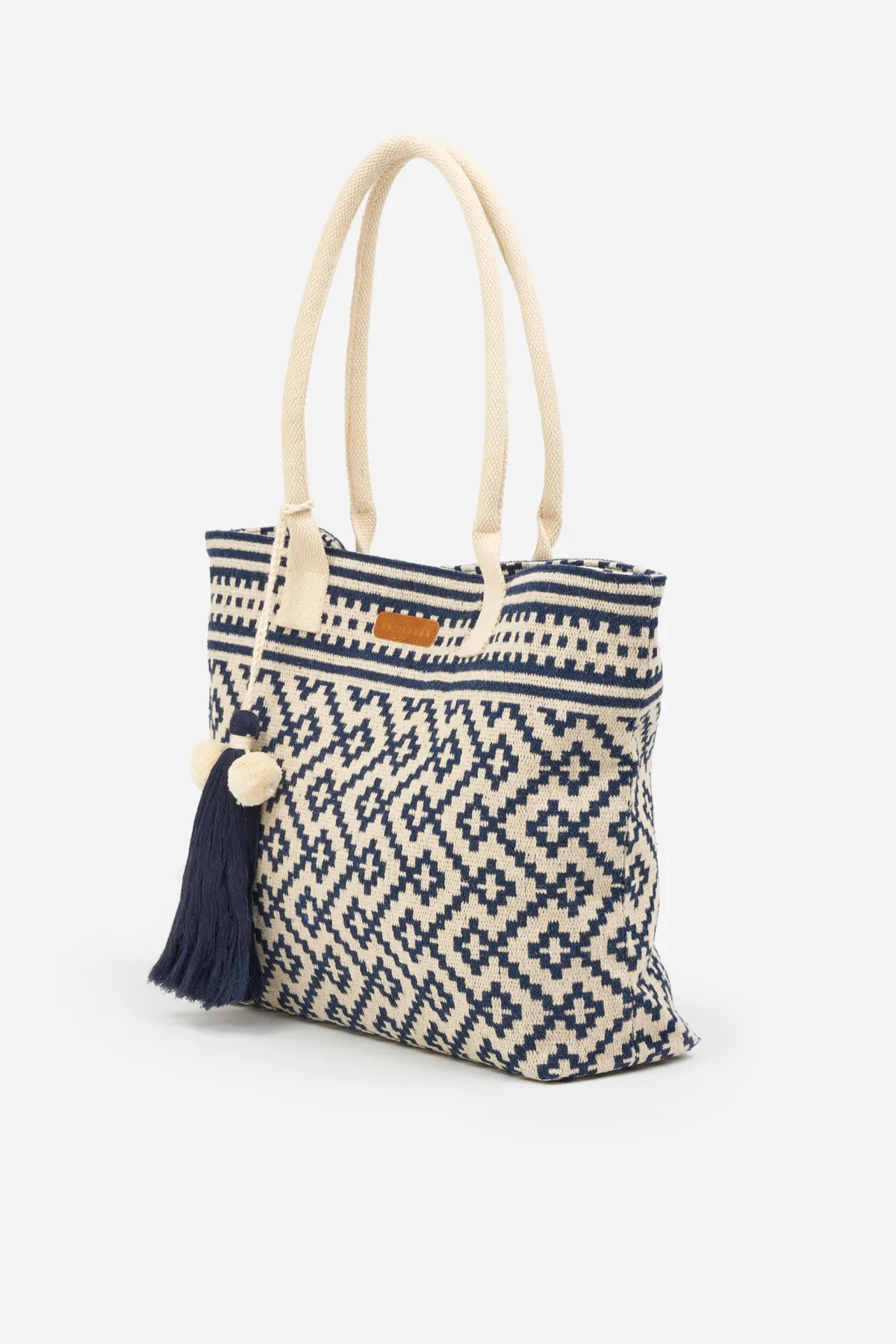 Brakeburn Jacquard Beach Bag Cream Shop