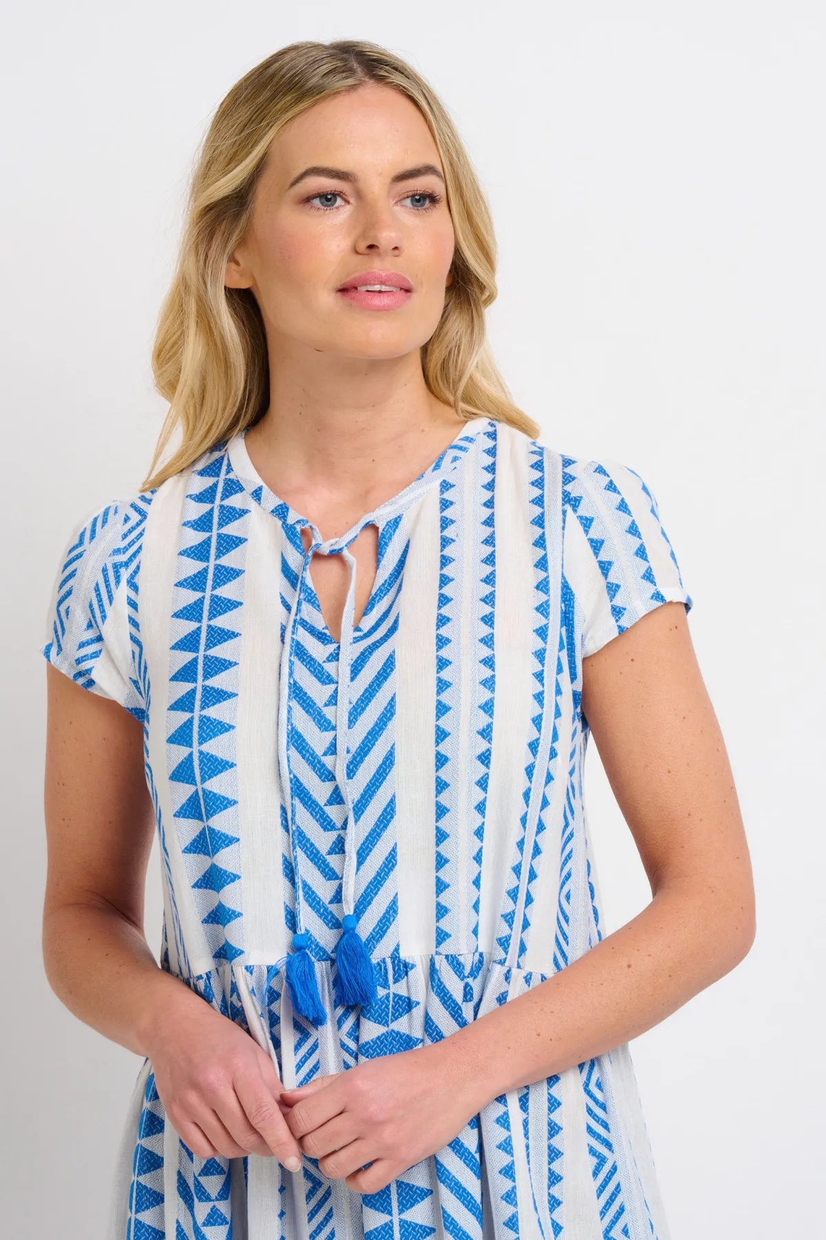 Brakeburn Jaya Dress Blue Clearance