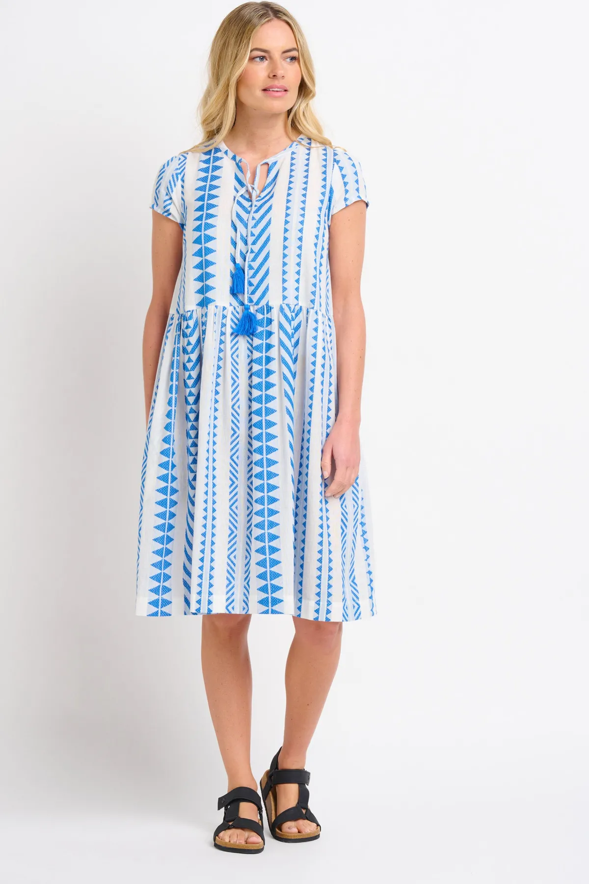 Brakeburn Jaya Dress Blue Clearance