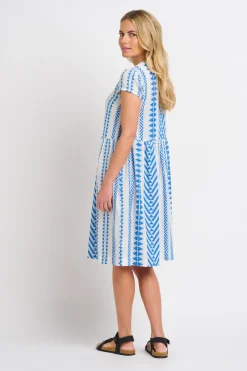 Brakeburn Jaya Dress Blue Clearance