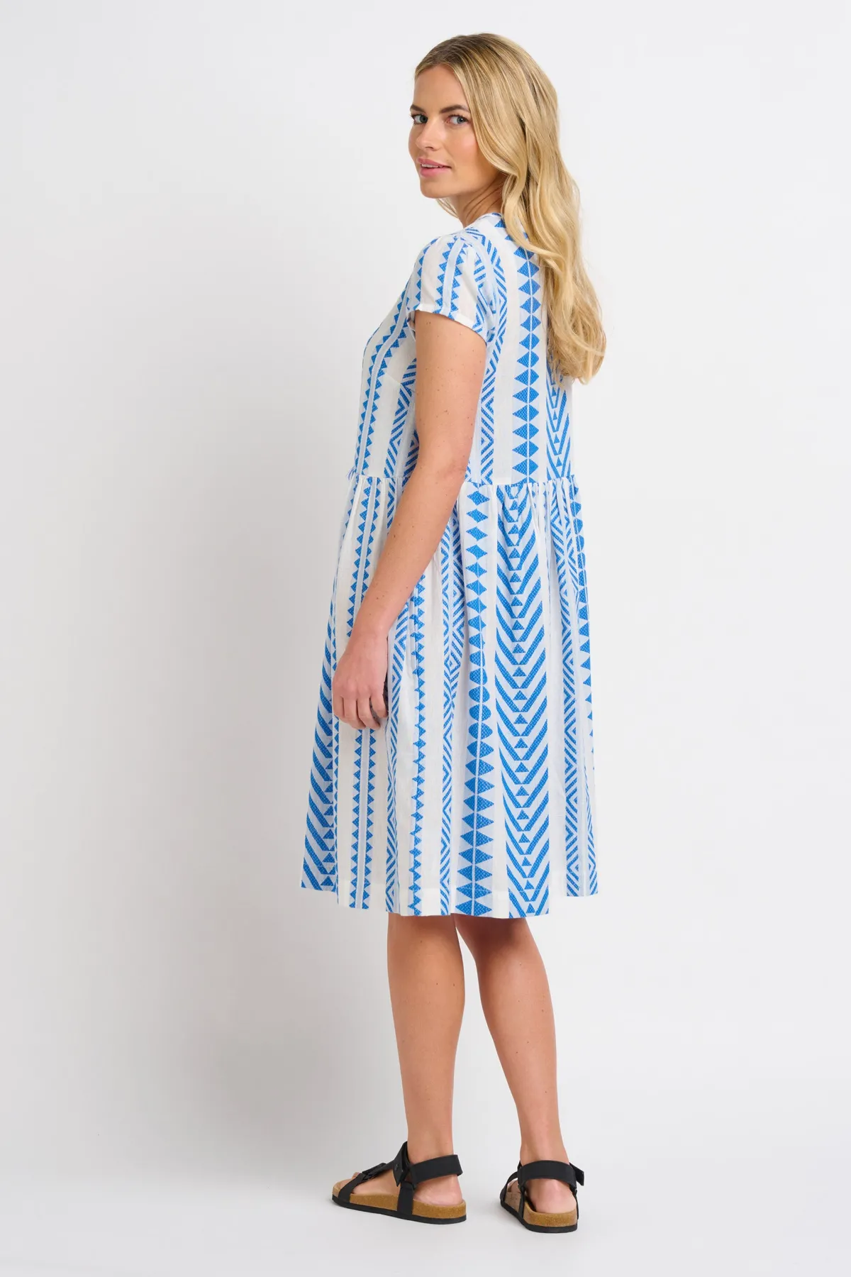Brakeburn Jaya Dress Blue Clearance