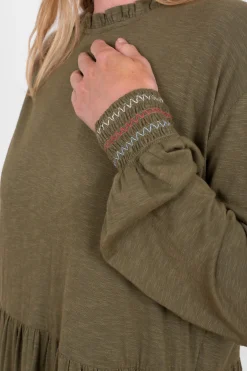 Brakeburn Kinsley Jersey Dress Khaki Cheap