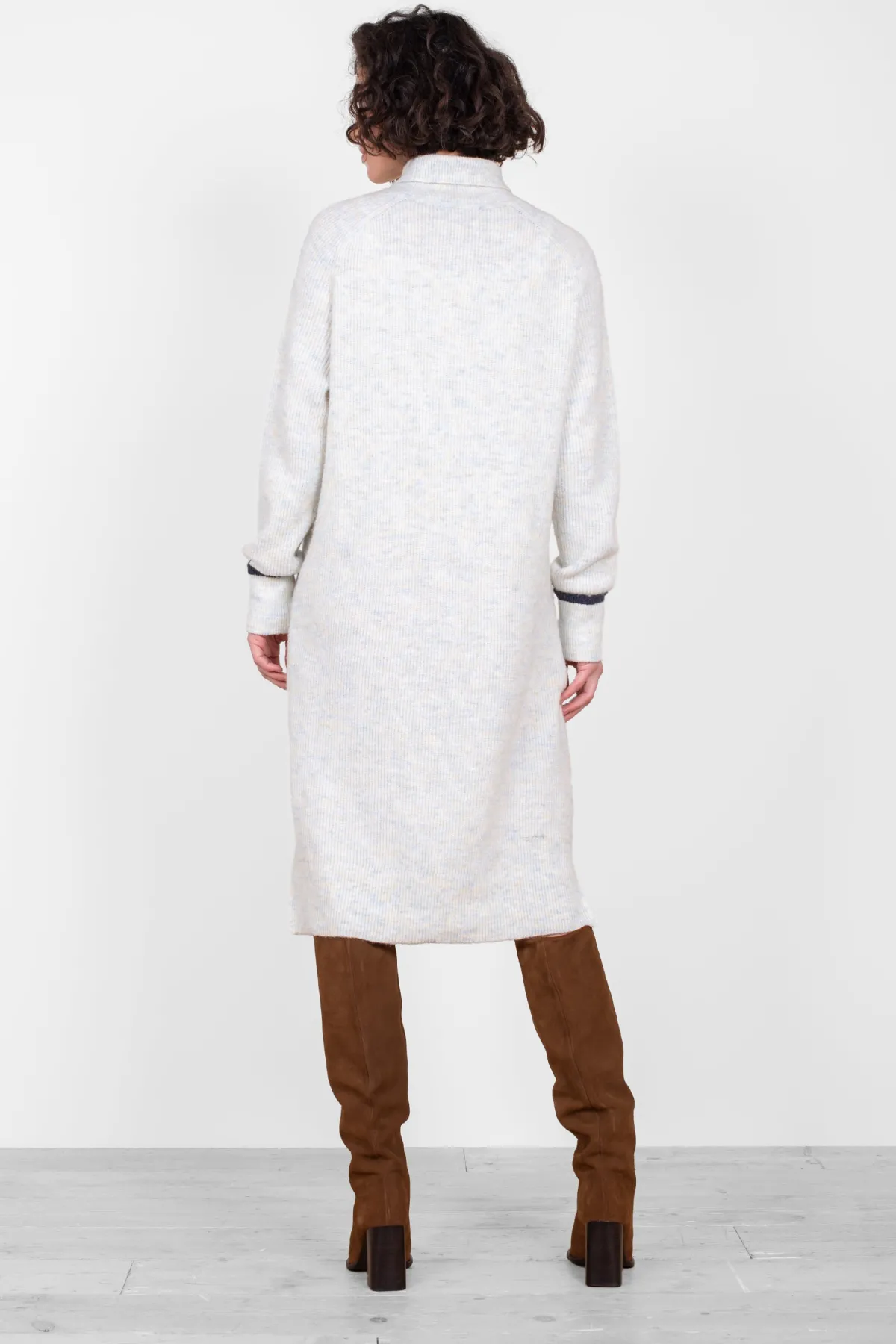 Brakeburn Lagon Knitted Jumper Dress Grey Store