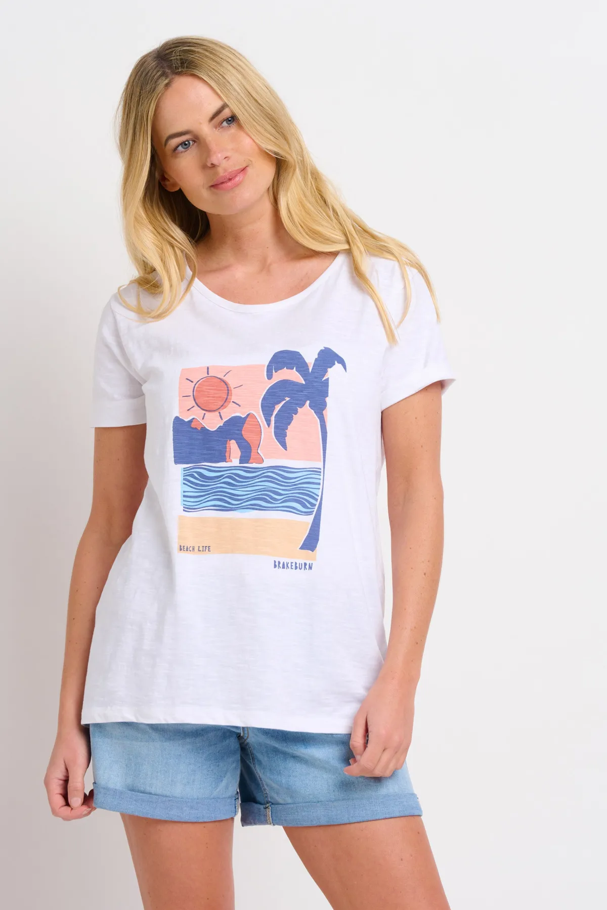 Brakeburn Landscape Tee Blue Flash Sale