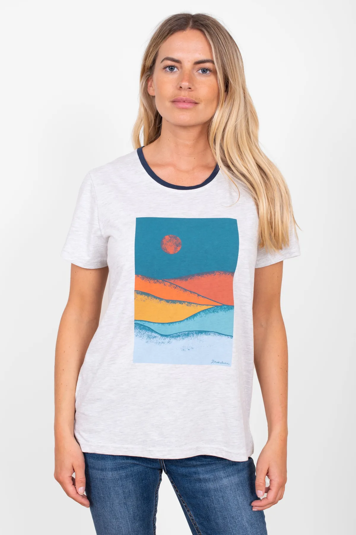 Brakeburn Landscape T-Shirt Blue Sale