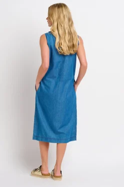 Brakeburn Lara Midi Dress Blue Discount
