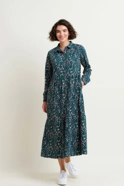 Brakeburn Leopard Spot Midaxi Shirt Dress Multicoloured Hot