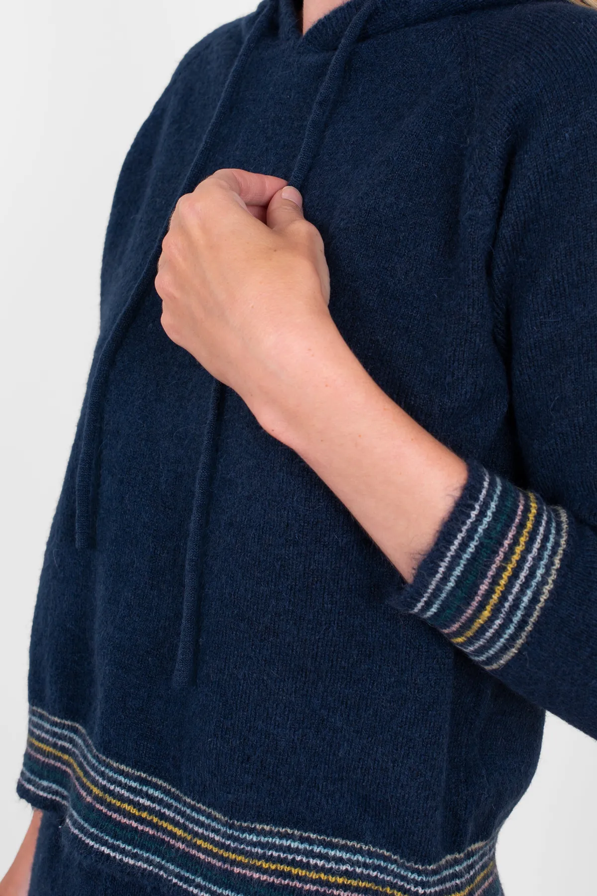 Brakeburn Lounge Knitted Hoodie Multicoloured Store