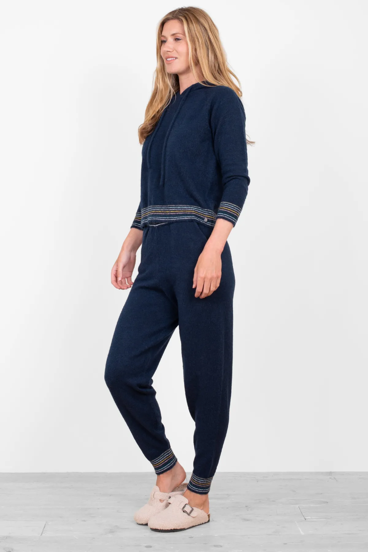 Brakeburn Lounge Knitted Hoodie Multicoloured Hot