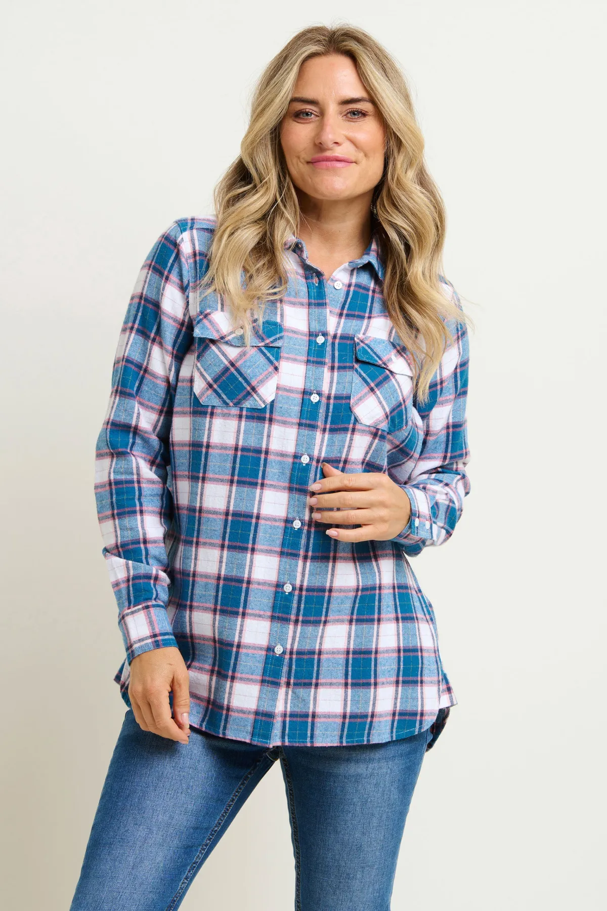 Brakeburn Lucille Flannel Shirt Blue Best