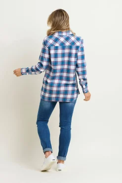 Brakeburn Lucille Flannel Shirt Blue Best