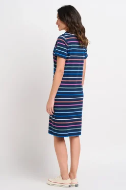 Brakeburn Melody Polo Dress Blue New