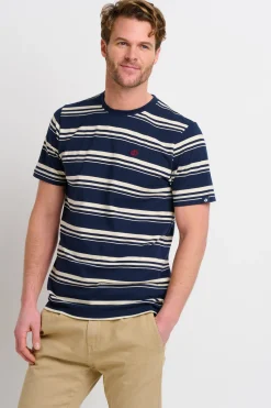 Brakeburn Men'S Stripe Tee Navy Sale
