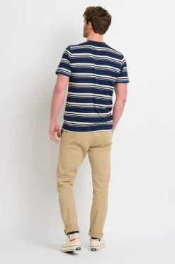Brakeburn Men'S Stripe Tee Navy Sale