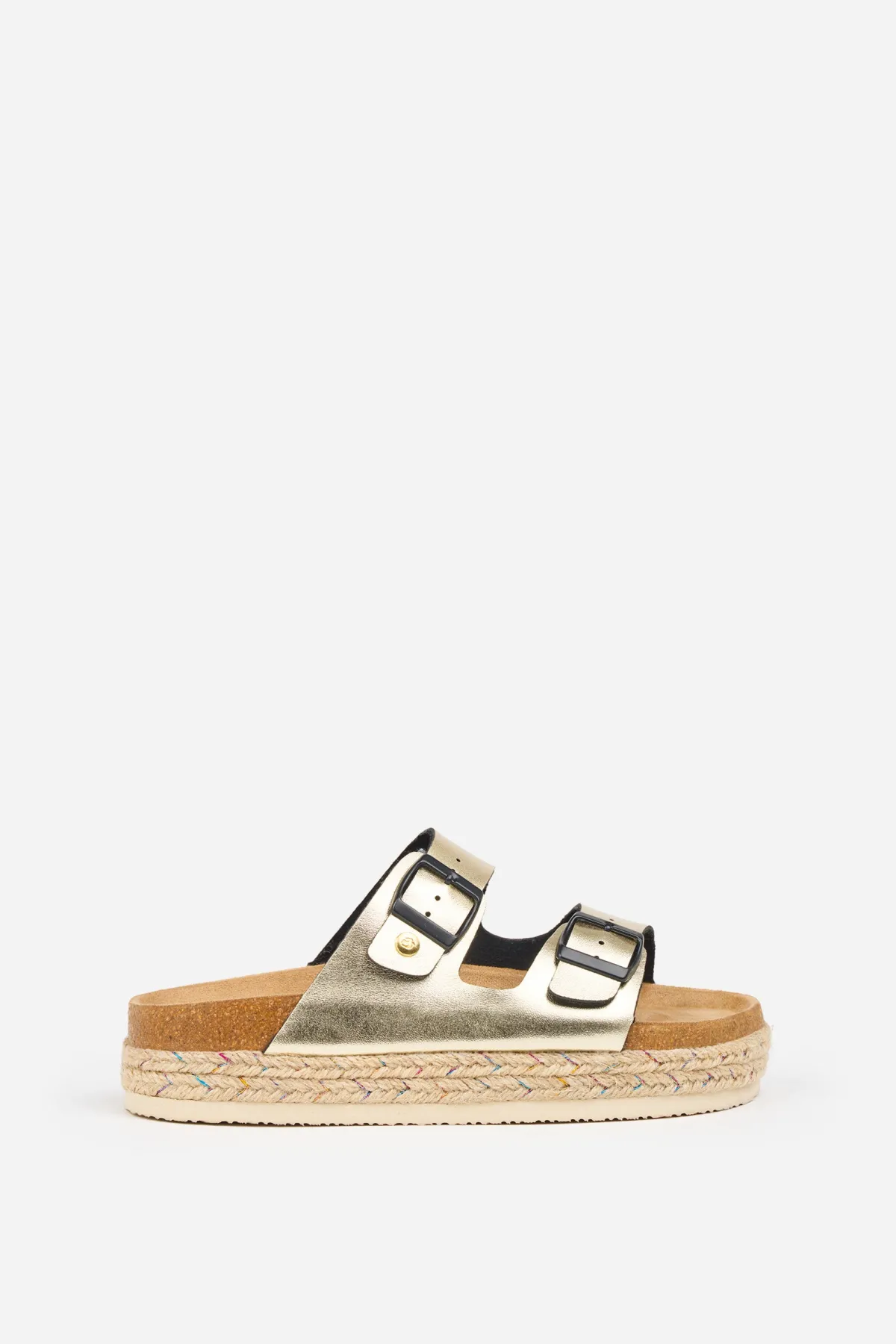 Brakeburn Metallic Flatform Sandals Gold Best Sale