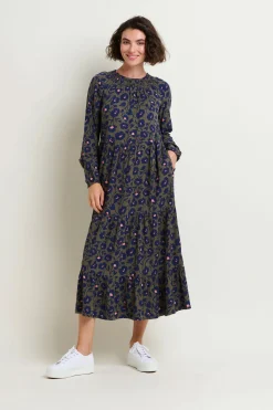 Brakeburn Midnight Bloom Maxi Dress Khaki Best