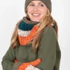 Brakeburn Multi Stripe Mitten Cream New