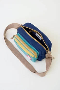 Brakeburn Navy Medium Camera Cross Body Bag Blue New
