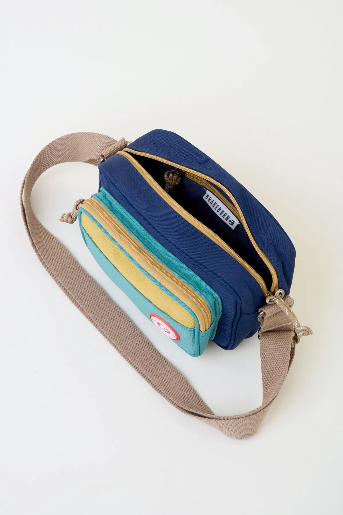 Brakeburn Navy Medium Camera Cross Body Bag Blue New
