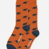 Brakeburn Orange Bear Socks Multicoloured Best