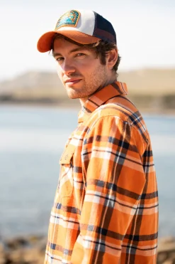 Brakeburn Orange Checked Shirt Multicoloured Flash Sale