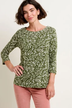 Brakeburn Orchard Leaf 3 Quarter Tee Green Best