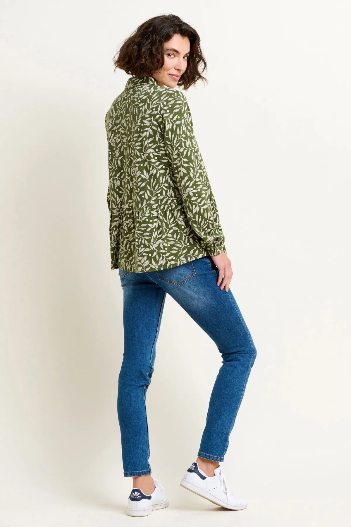 Brakeburn Orchard Leaf Blouse Green Fashion