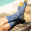 Brakeburn Palm Tree Socks Blue Flash Sale
