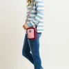 Brakeburn Pink Small Pouch Cross Body Bag Burgundy Outlet