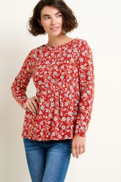Brakeburn Poppy Long Sleeve Tee Blue Store