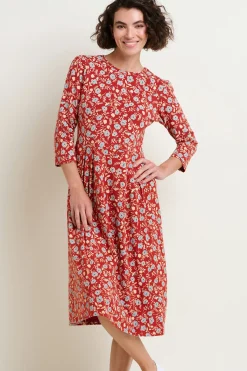 Brakeburn Poppy Midi Dress Blue Shop