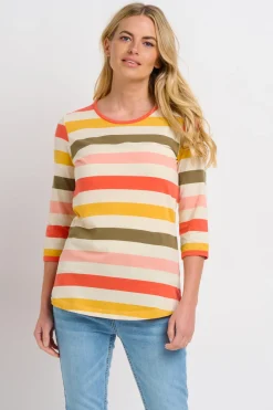 Brakeburn Poppy Stripe Tee Cream Flash Sale